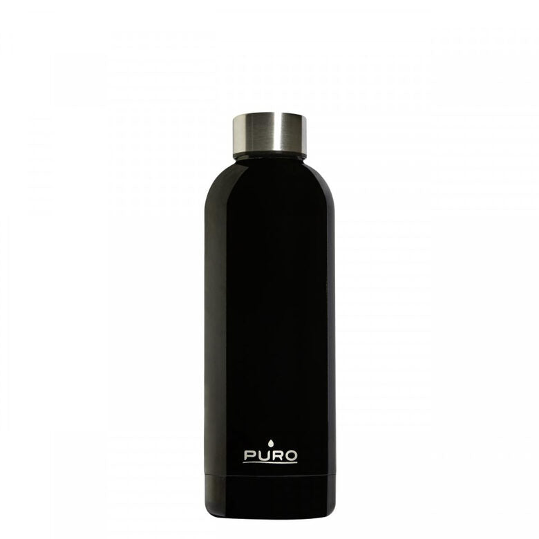PURO Hot&Cold Glossy Uso quotidiano 500 ml Acciaio inossidabile Nero