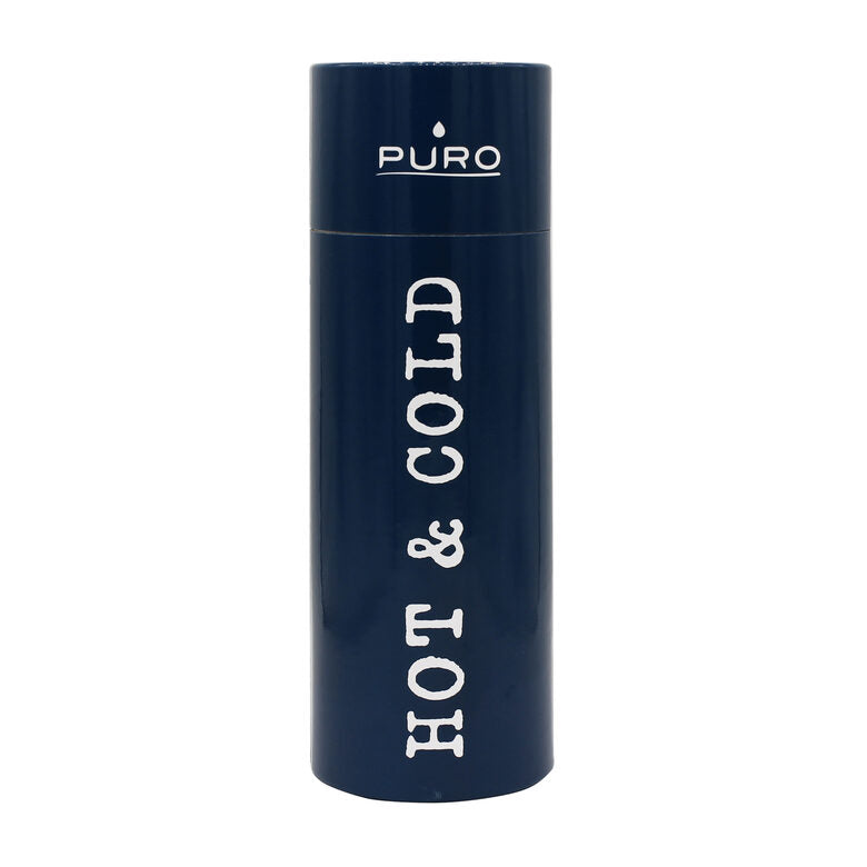 PURO Hot&Cold Glossy Bicicletta, Uso quotidiano, Fitness, Sport 500 ml Acciaio inossidabile Blu