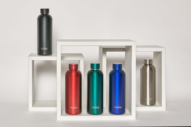 PURO Hot&Cold Glossy Bicicletta, Uso quotidiano, Fitness, Sport 500 ml Acciaio inossidabile