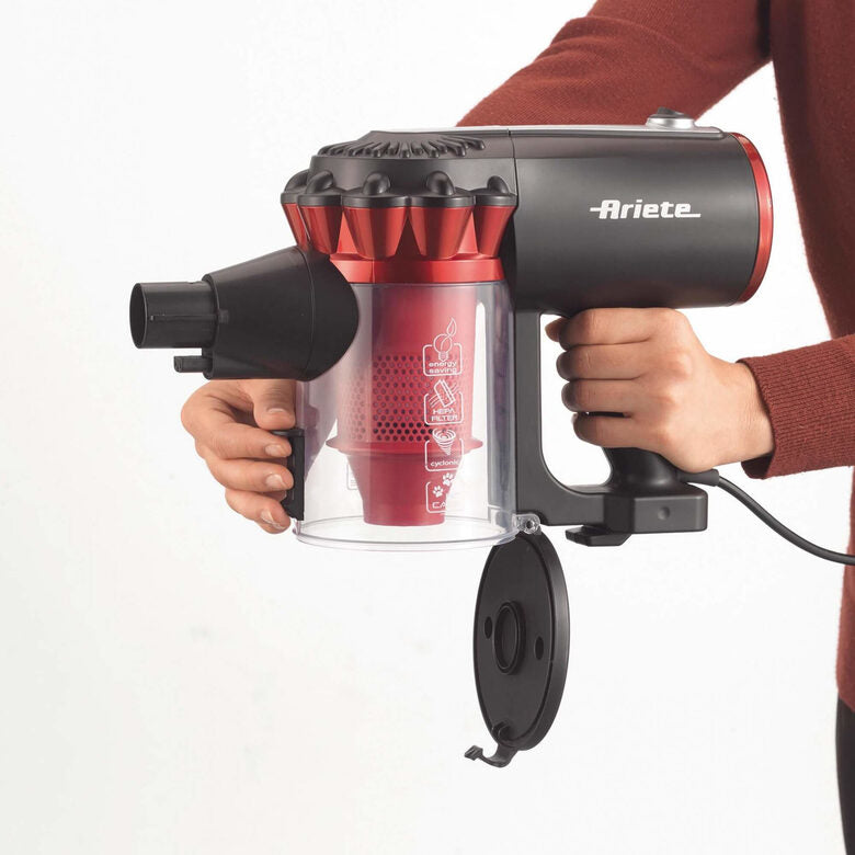Ariete Handy Force 2759/11 Scopa elettrica con filo e aspirabriciole Nero, Rosso Senza sacchetto