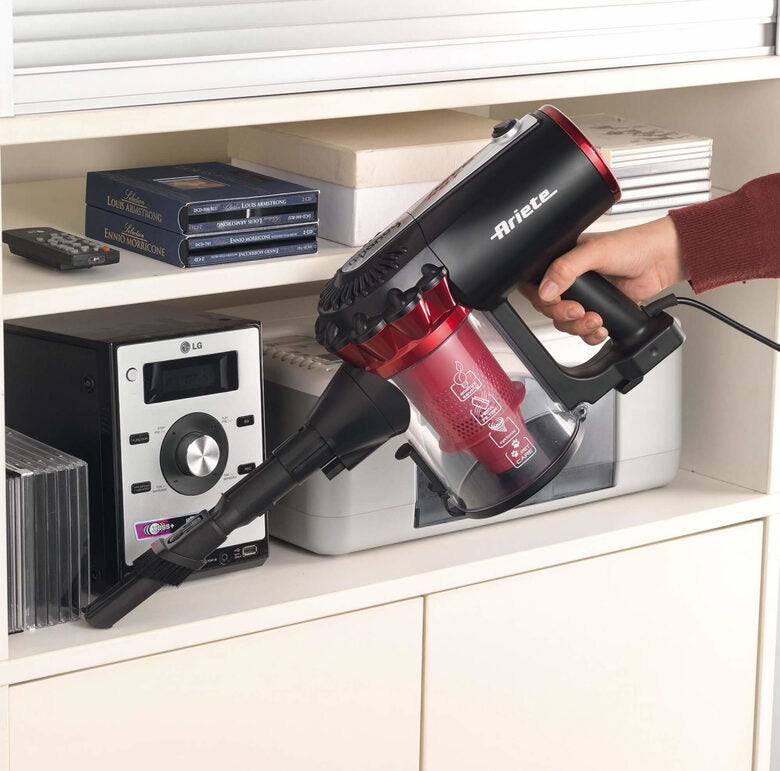 Ariete Handy Force 2759/11 Scopa elettrica con filo e aspirabriciole Nero, Rosso Senza sacchetto