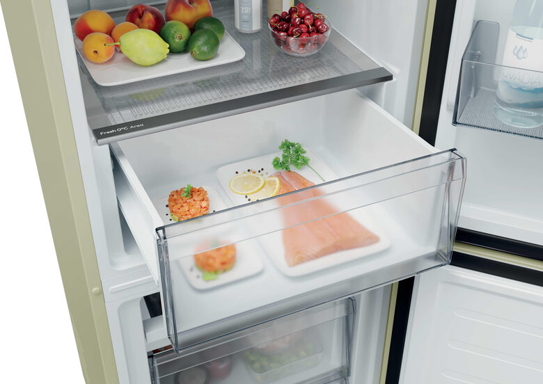 Candy CNCQ2T518EC City Fresco 300 Frigorifero Combinato A Libera Installazione, No Frost, Classe E, Crema