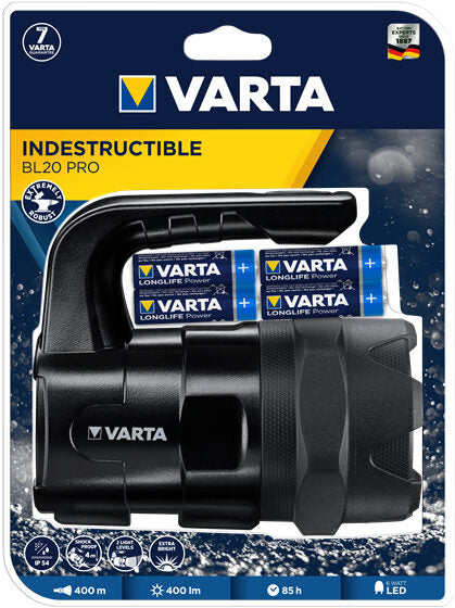 Varta INDESTRUCTIBLE BL20 PRO Nero Torcia a mano LED