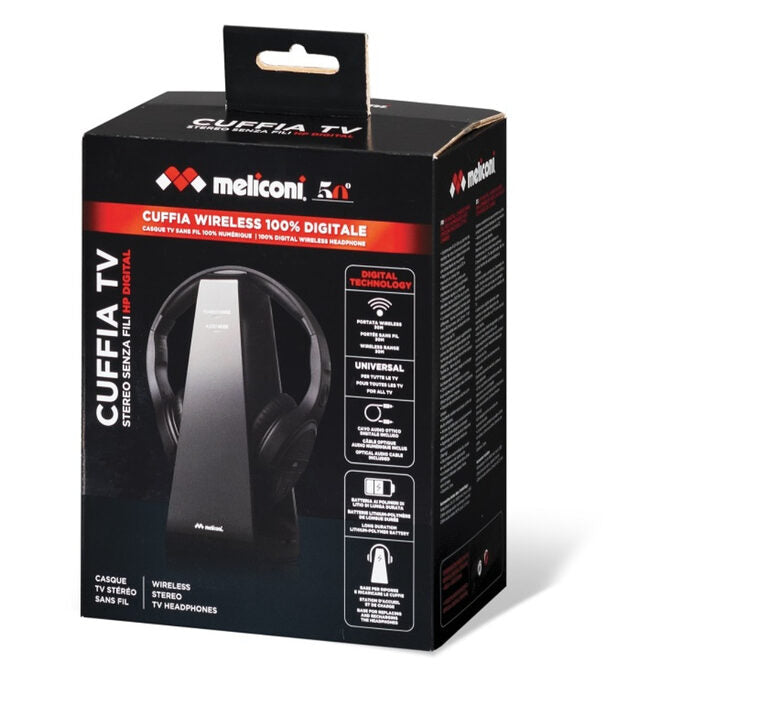 Meliconi HP Digital Wireless Cuffie A Padiglione MUSICA Nero