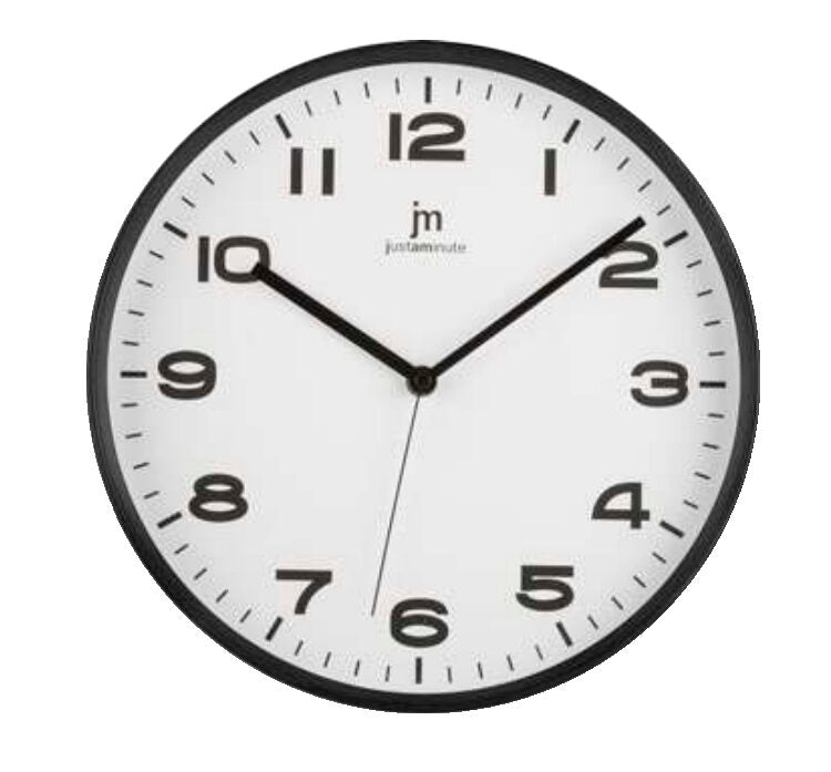 Lowell Justaminute 00875BN orologio da parete Orologio da parete in quarzo Cerchio Nero, Bianco