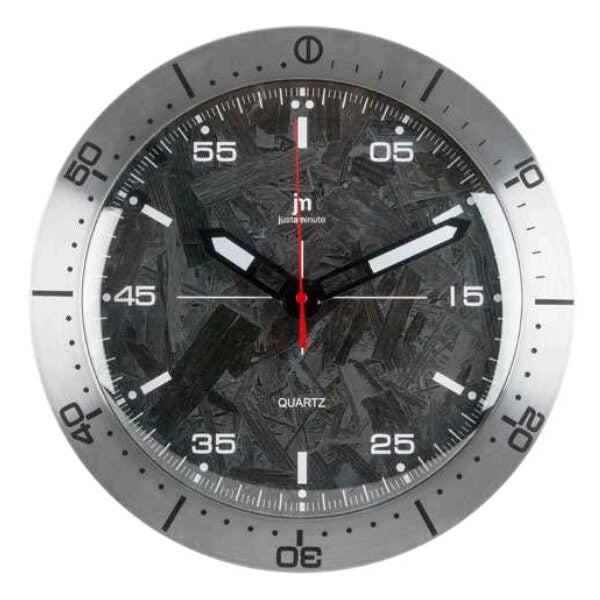 Lowell Justaminute 14965 orologio da parete Orologio da parete in quarzo Rotondo Nero, Grigio, Acciaio inossidabile