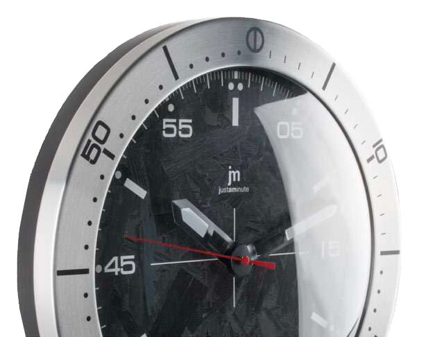 Lowell Justaminute 14965 orologio da parete Orologio da parete in quarzo Rotondo Nero, Grigio, Acciaio inossidabile