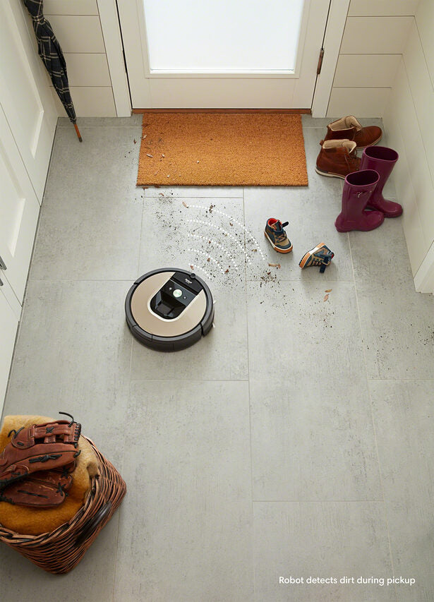 iRobot Roomba 976 Aspirapolvere Robot 0,6 L Senza sacchetto Beige, Nero, Marrone