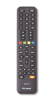 Meliconi Algo 2.1 telecomando IR Wireless DTV, DVD/Blu-ray, DVR, Sistema Home cinema, Sky, Altoparlante Soundbar, TV, Sintonizzatore TV, Set-top box TV, Web TV Pulsanti