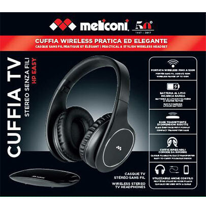 Meliconi HP Easy Wireless Cuffie A Padiglione MUSICA Nero