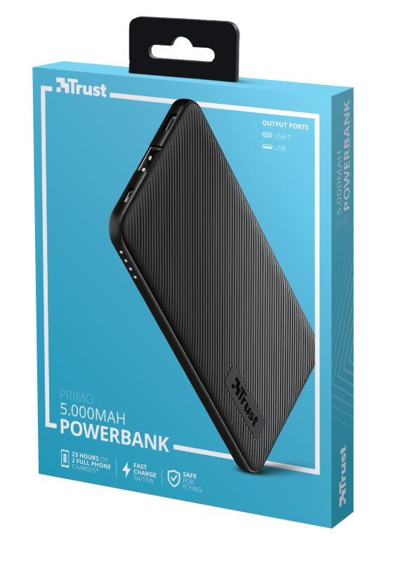 Trust Primo batteria portatile Ioni di Litio 5000 mAh Nero