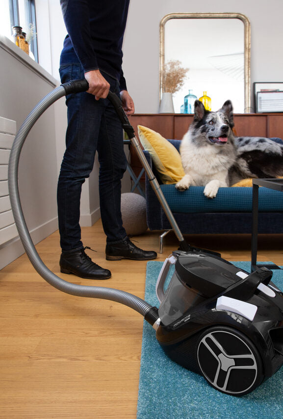 Rowenta Compact Power RO4873 Aspirapolvere a Traino Senza Sacco, capacità Contenitore Polvere XXL, Tecnologia Ciclonica, Design Compatto, Animal Care Kit, 550 W, 75 Decibel, Porpora