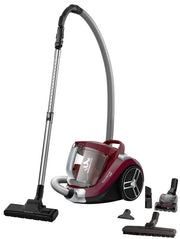 Rowenta Compact Power RO4873 Aspirapolvere a Traino Senza Sacco, capacità Contenitore Polvere XXL, Tecnologia Ciclonica, Design Compatto, Animal Care Kit, 550 W, 75 Decibel, Porpora