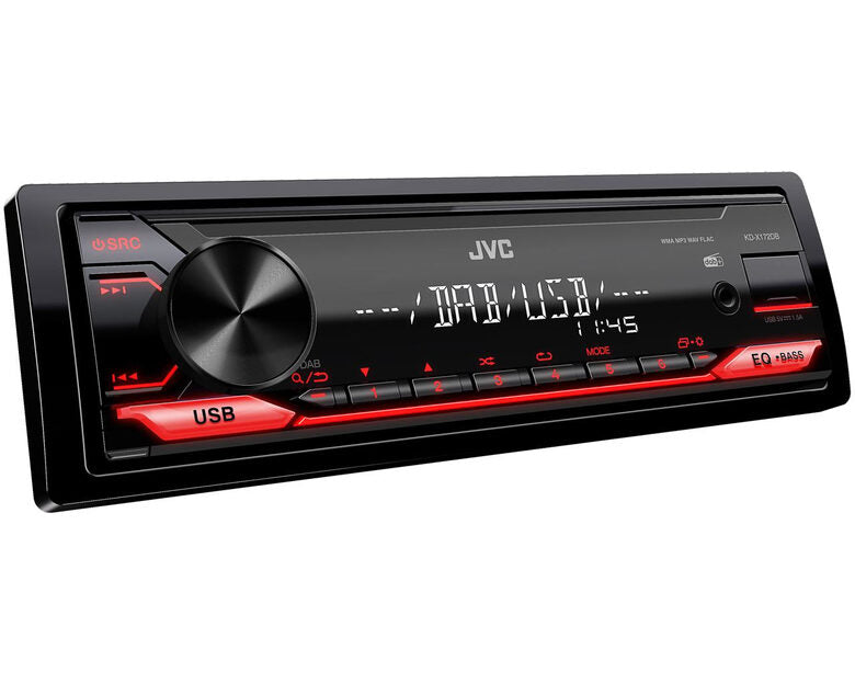 JVC KD-X172DB Ricevitore multimediale per auto Nero, Rosso 350 W