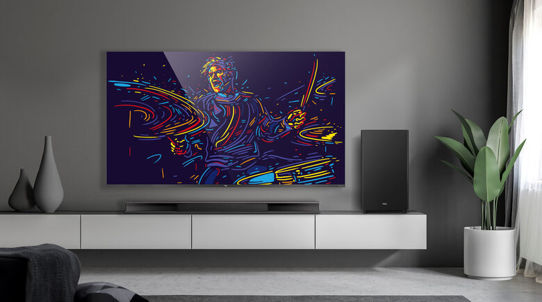 TCL Soundbar TS9030 Dolby Atmos 3.1 con subwoofer wireless per TV compatibile con Google Assistant & Apple Airplay (tecnologia RayDanz, Chromecast integrato, HDMI ARC, kit montaggio a parete