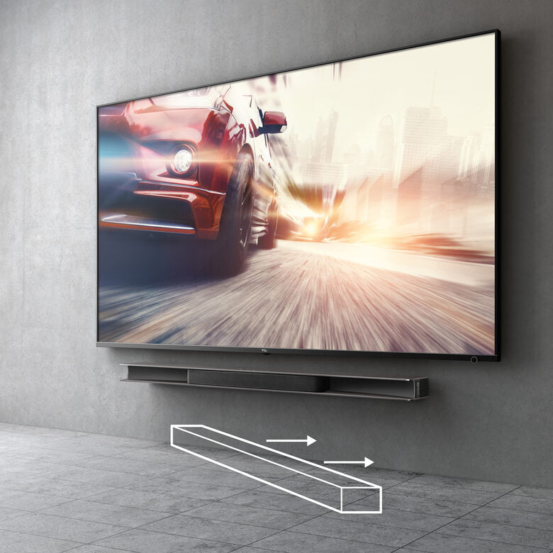 TCL Soundbar TS9030 Dolby Atmos 3.1 con subwoofer wireless per TV compatibile con Google Assistant & Apple Airplay (tecnologia RayDanz, Chromecast integrato, HDMI ARC, kit montaggio a parete