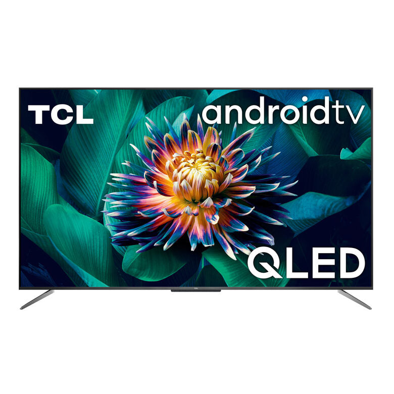 TCL 55C715 55 pollici QLED TV, 4K Ultra HD, Smart TV con sistema Android 9.0 (HDR 10+, Micro dimming, Dolby Vision-Atmos), Controllo Vocale Hands-Free, Design ultra sottile in alluminio e se