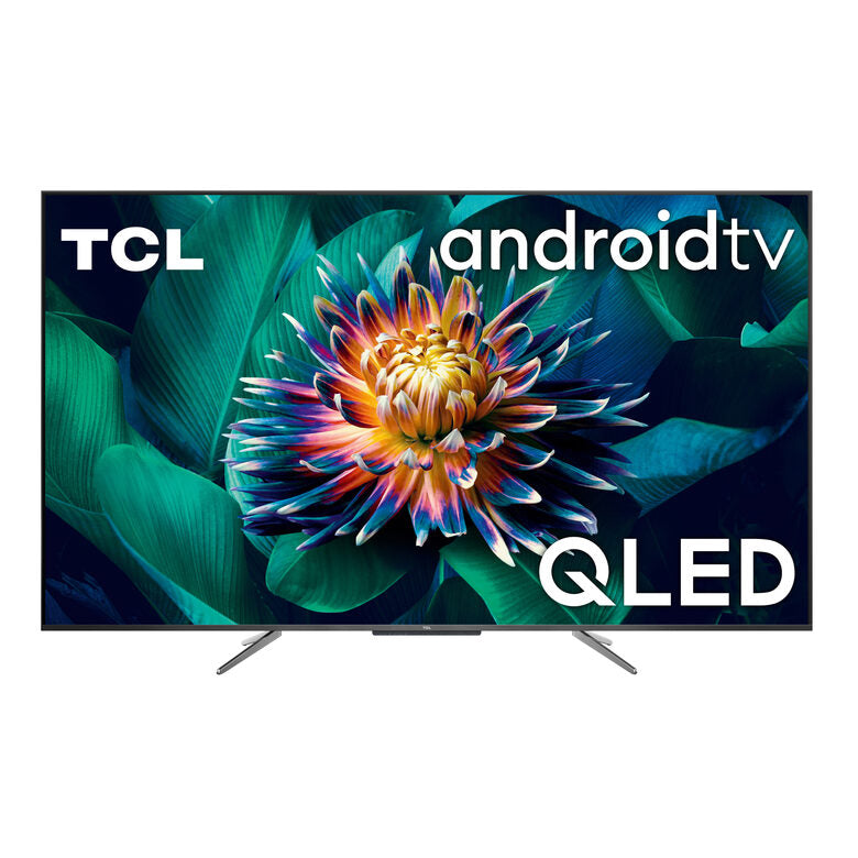 TCL 50C715 50 pollici QLED TV, 4K Ultra HD, Smart TV con sistema Android 9.0 (HDR 10+, Micro dimming, Dolby Vision-Atmos), Controllo Vocale Hands-Free, Design ultra sottile in alluminio e se