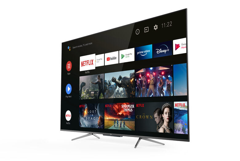 TCL 50C715 50 pollici QLED TV, 4K Ultra HD, Smart TV con sistema Android 9.0 (HDR 10+, Micro dimming, Dolby Vision-Atmos), Controllo Vocale Hands-Free, Design ultra sottile in alluminio e se