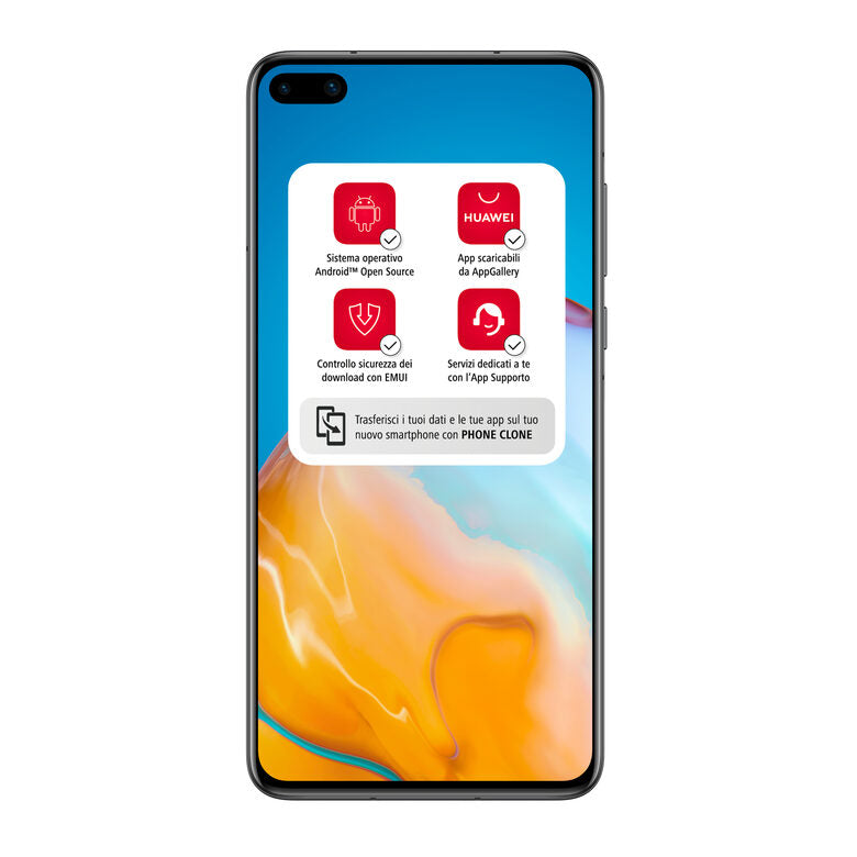 Huawei P40 15,5 cm (6.1") Dual SIM ibrida Android 10.0 Huawei Mobile Services (HMS) 5G USB tipo-C 8 GB 128 GB 3800 mAh Nero