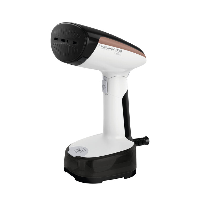 Rowenta DR3030 Access Steam Pocket Stiratore Verticale, Pronto in 15 Sec, Compatto e Leggero, Uccide Batteri, Rimuove Gli Allergeni, 1300 W, Acciaio Inossidabile, Nero/Bianco/Rosa