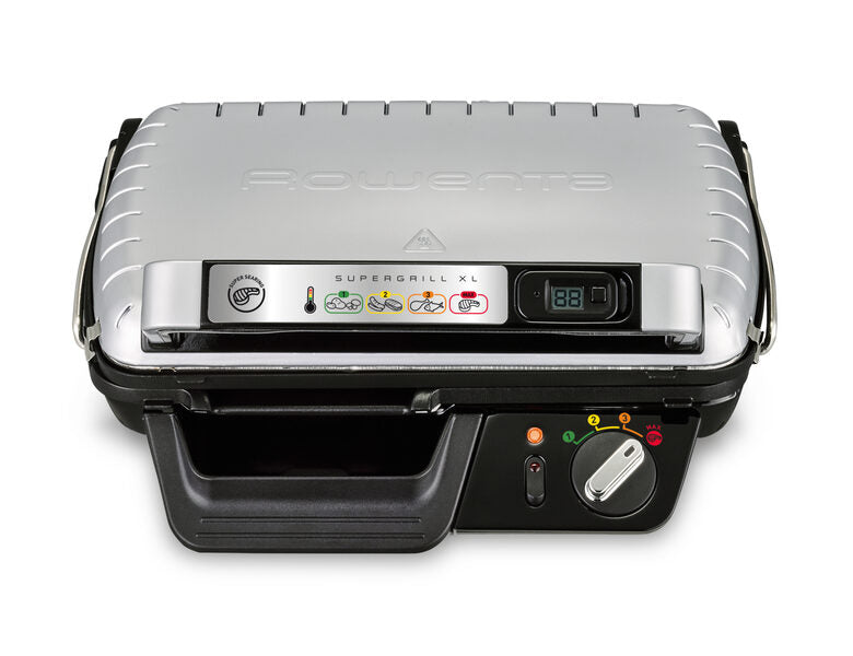 Rowenta GR461B SuperGrill XL, 2 Posizioni di Cottura, Termostato regolabile, Facile da pulire
