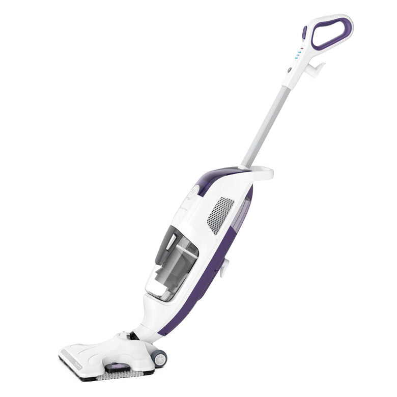 Rowenta RY7731 Clean & Steam Revolution, Scopa Lavapavimenti a Vapore, Aspira e Igienizza Contemporaneamente, Elimina Germi e Batteri, Pronta in 30 Sec, Senza Sacco, Bianco, 1500 W