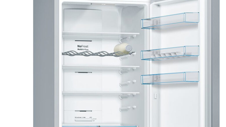 Bosch Serie 4 KGN39XIDP frigorifero con congelatore Libera installazione 368 L D Acciaio inossidabile