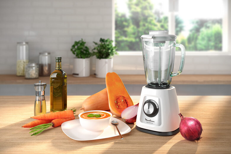 Moulinex LM4351 BlendForce 2, Frullatore, Tecnologia Powelix, Lame affilate, Vaso Termoresistente 1.7 L, Sistema di Raffreddamento, Sistema Smart Lock, 800 W