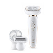 Braun Silk-épil 9 Flex 9-030 - Epilatore Elettrico Donna Bianco/Oro Con Testina Flessibile Per Un’Epilazione Più Semplice