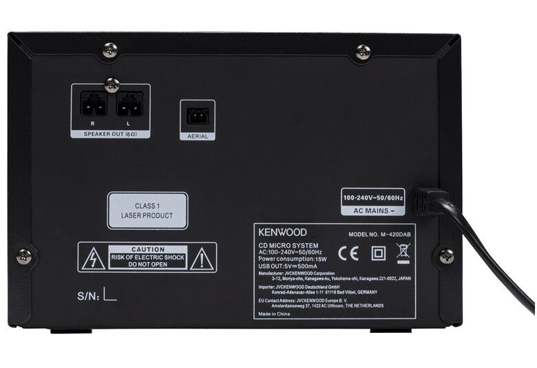Kenwood Electronics M-420DAB set audio da casa Microsistema audio per la casa 14 W Nero