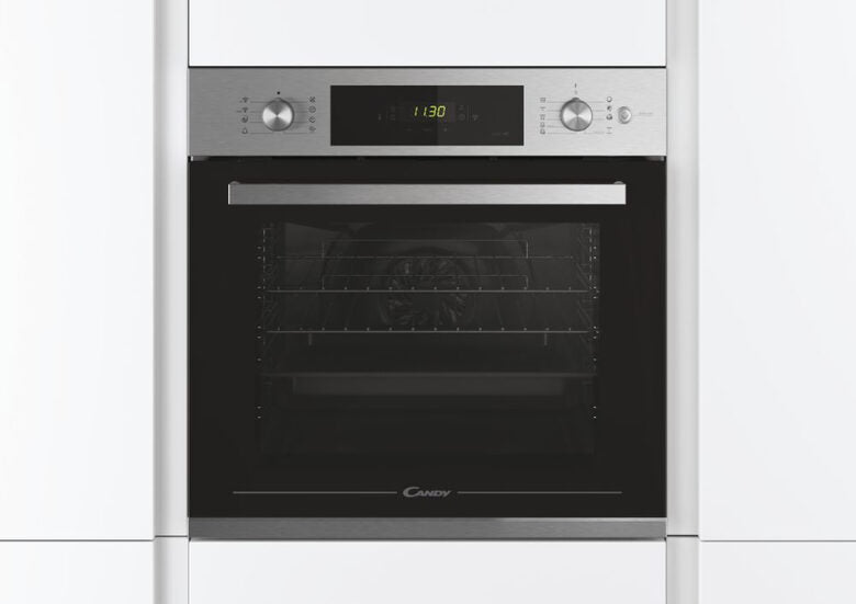 Candy FSCTX886 Smart Steam WIFI Forno Elettrico Multifunzione da Incasso, 70 L, Autopulente, Connesso, Wi-Fi + BLE, Classe A, 59,5x56,8x59,5 cm, Inox [Classe di efficienza energetica A]