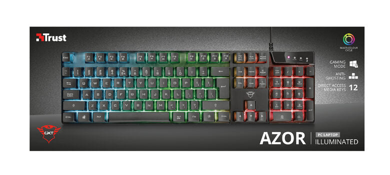 Trust GXT 835 Azor tastiera USB QWERTY Italiano Nero
