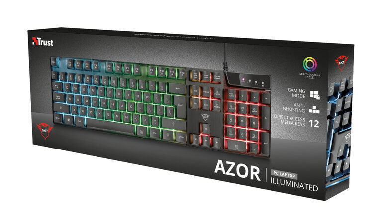 Trust GXT 835 Azor tastiera USB QWERTY Italiano Nero