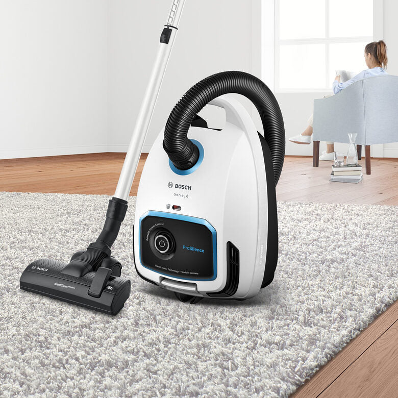Bosch Serie 6 BGB6SIL1 Aspirapolvere con sacco ProSilence Bianco