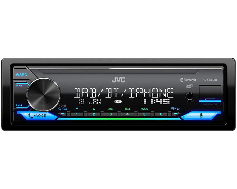 JVC KD-X472DBT Nero 50 W Bluetooth