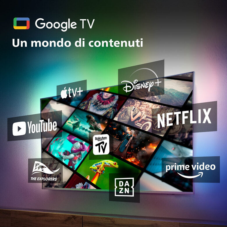Philips Ambilight TV OLED 718 48“ 4K UHD Dolby Vision e Dolby Atmos Google TV