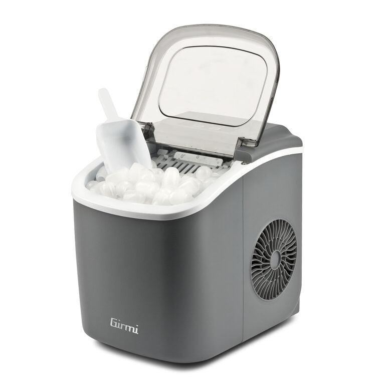 Girmi GH78 Macchina per ghiaccio portatile 12 kg/24h 100 W Grigio, Trasparente
