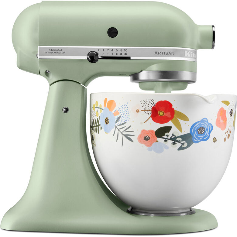 KitchenAid Artisan Spring Floral Sbattitore con base 300 W Blu, Verde, Rosso, Bianco, Giallo