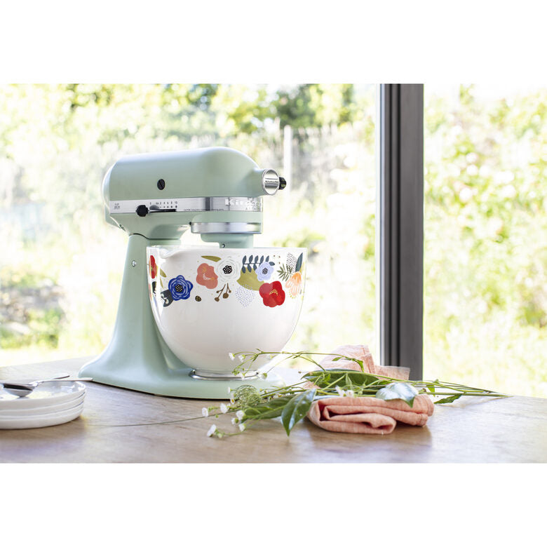 KitchenAid Artisan Spring Floral Sbattitore con base 300 W Blu, Verde, Rosso, Bianco, Giallo