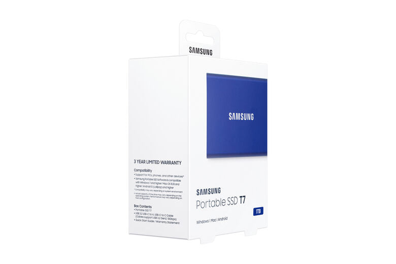 Samsung Portable SSD T7 1000 GB Blu
