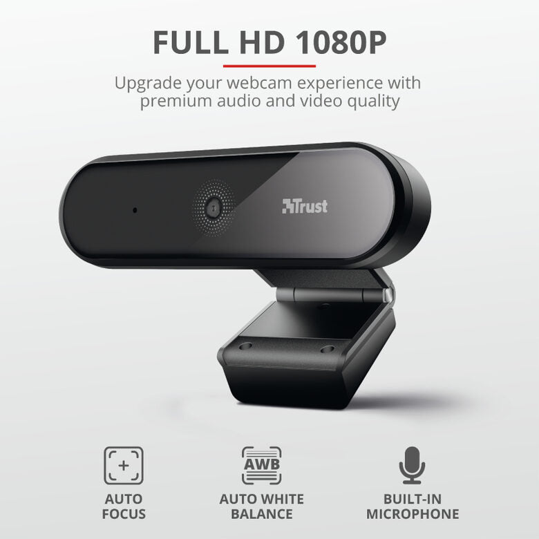 Trust Tyro webcam 1920 x 1080 Pixel USB Nero