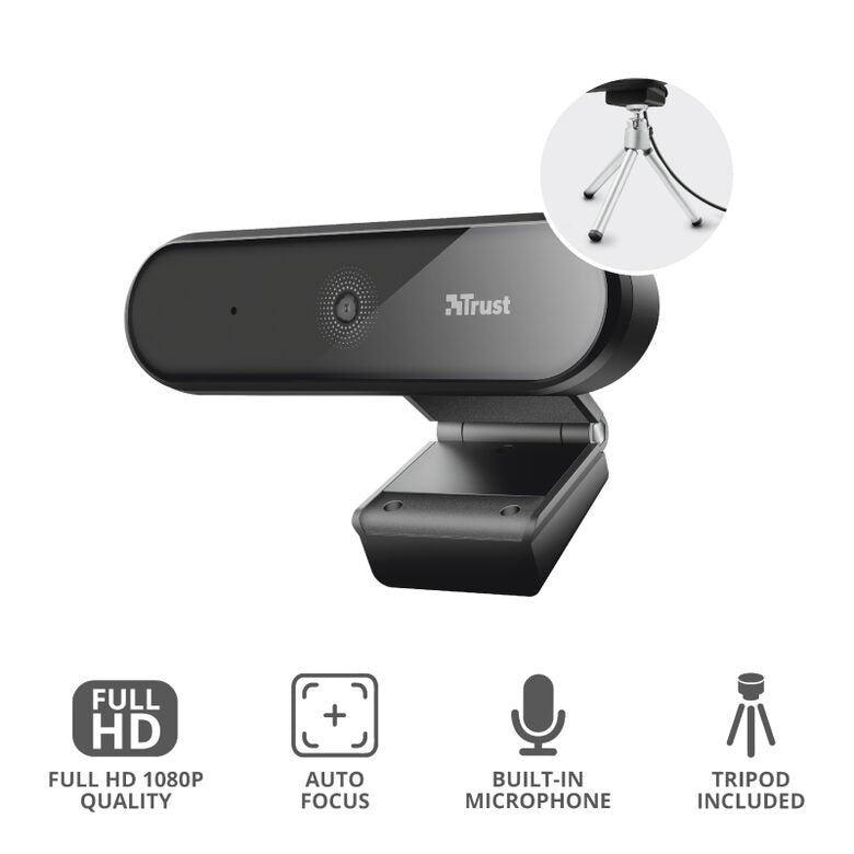 Trust Tyro webcam 1920 x 1080 Pixel USB Nero