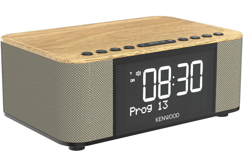 Kenwood Electronics CR-ST40DAB-M Orologio Digitale Beige, Nero, Legno