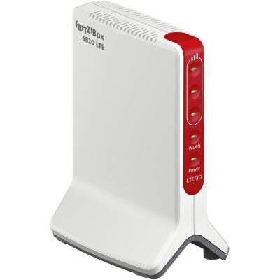 FRITZ! Box 6820 LTE International router wireless Gigabit Ethernet Banda singola (2.4 GHz) 3G 4G Rosso, Bianco