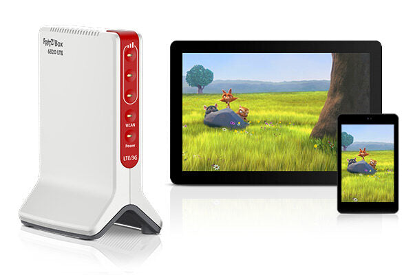 FRITZ! Box 6820 LTE International router wireless Gigabit Ethernet Banda singola (2.4 GHz) 3G 4G Rosso, Bianco