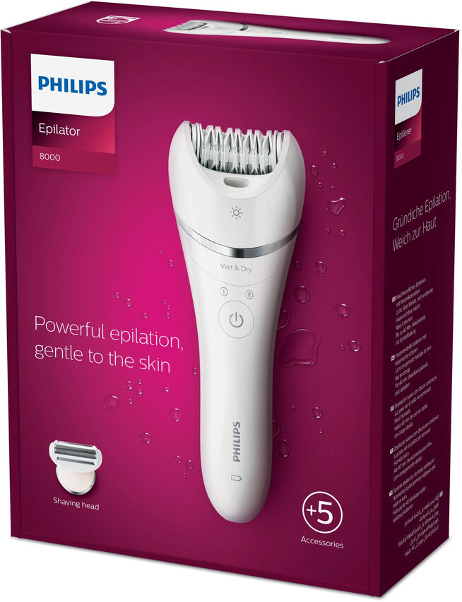 Philips Epilatore BRE710/00 Wet & Dry per gambe e corpo