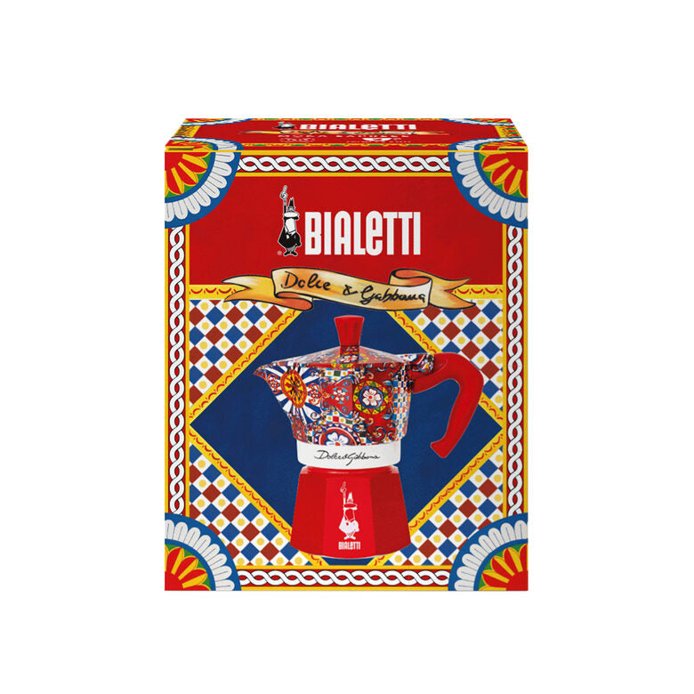 Bialetti Dolce&Gabbana Moka Express Blu, Rosso, Bianco