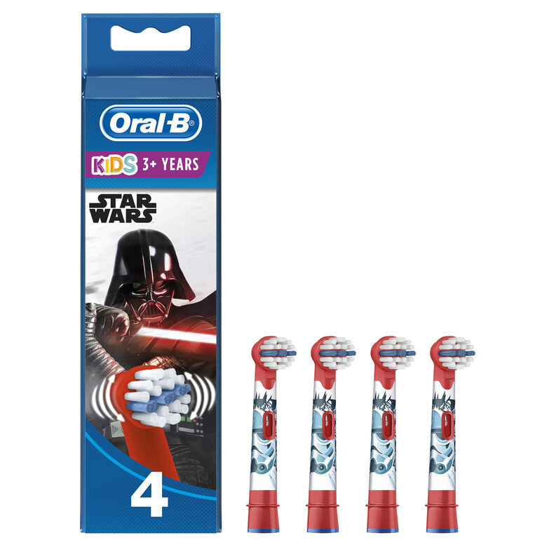 Oral-B Kids Testine Di Ricambio Bambini (4 pezzi), Star Wars