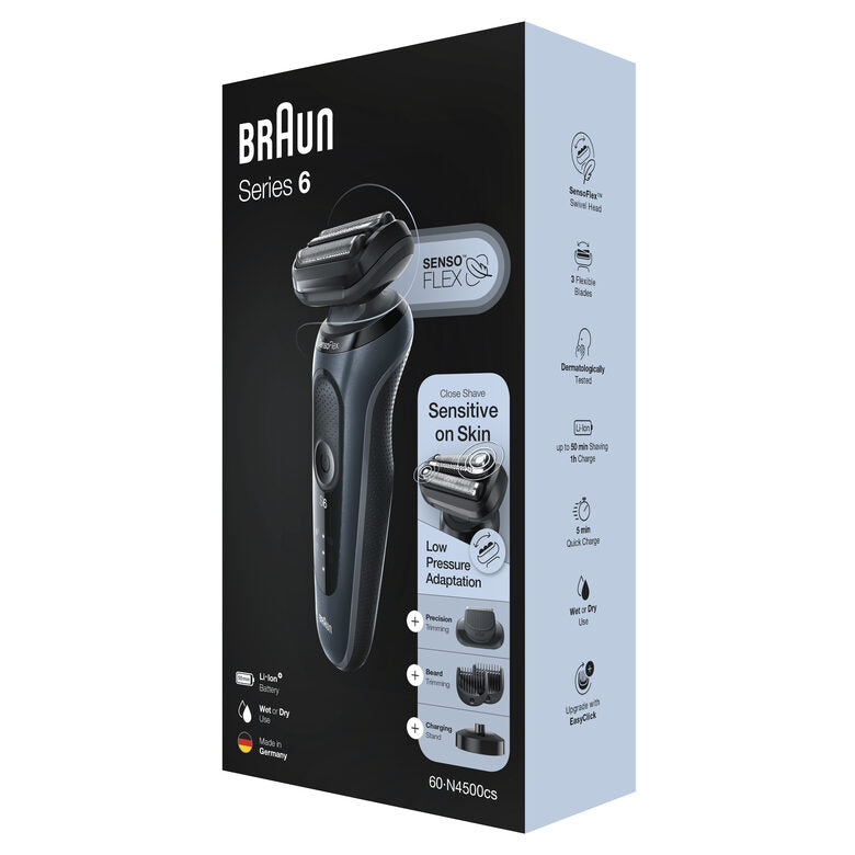 Braun Series 6 60-N4500cs Rasoio Trimmer Grigio